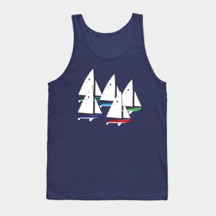 Town Class Sailboats Racing Tank Top